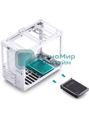 Компьютерный корпус без блока питания JONSBO C6 MAX Handle, Mini-Tower, TG, no fan, 1xUSB-A 3.0 + 1xUSB-C 3.1, mATX, mITX белый