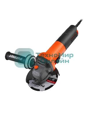 Угловая шлифовальная машина (УШМ) PATRIOT AG 115, тонкий корпус, пылезащищенная. 850Вт, Диск 115 мм
