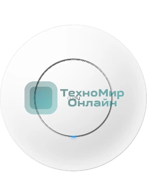 Точка доступа AX3000 Dual Band Ceiling Mount Wi-Fi 6 Access Point, Chipset MT7981, 802.11ax/ac/a/b/g/n, 2402Mbps at 5GHz + 574Mbps at 2.4GHz, 1 x 2.5G RJ45 Port, MU-MIMO, Support 12V DC or 802.3at PoE or Passive PoE, Internal Antennas, 48V passive PoE adapter included, Cudy Mesh Support