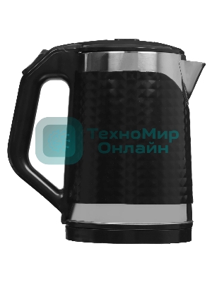 Чайник электрический Kelli KL-1372B 1.8 л, нержавейка+пластик, черный (12)