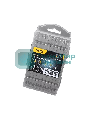 Набор двухсторонних бит 10 шт Deli DL6903 PH2x110мм, сталь S2 с твердостью 58-60HRC, пласт.кейс