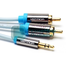 Кабель Vention аудио Jack 3,5 мм M/2RCA M - 3 м черный