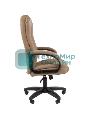 Кресло Chairman 600 LT бежевый, экокожа, 120 кг