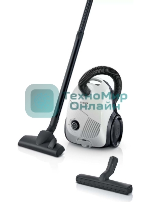 Пылесос Bosch BGLS2WH1H белый, 380/600 Вт, уборка сухая, пылесборник мешок 3 л