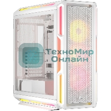 Компьютерный корпус без блока питания Case Corsair iCUE LINK 5000T LX RGB, Midi-Tower, TG, 3x120мм RGB, 4xUSB-A 3.2, 1xUSB 3.2 Type-C, E-ATX, ATX, mATX, mITX White