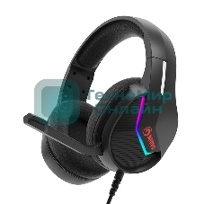 Гарнитура Marvo H8618 Tactic 40 чёрный, проводная, USB, микрофон с шумоподавлением, RGB-подсветка
