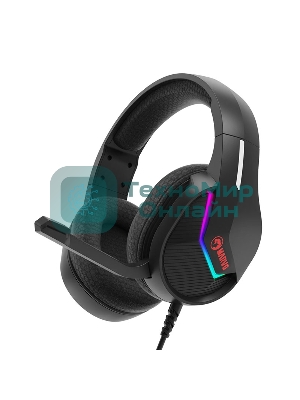 Гарнитура Marvo H8618 Tactic 40 чёрный, проводная, USB, микрофон с шумоподавлением, RGB-подсветка