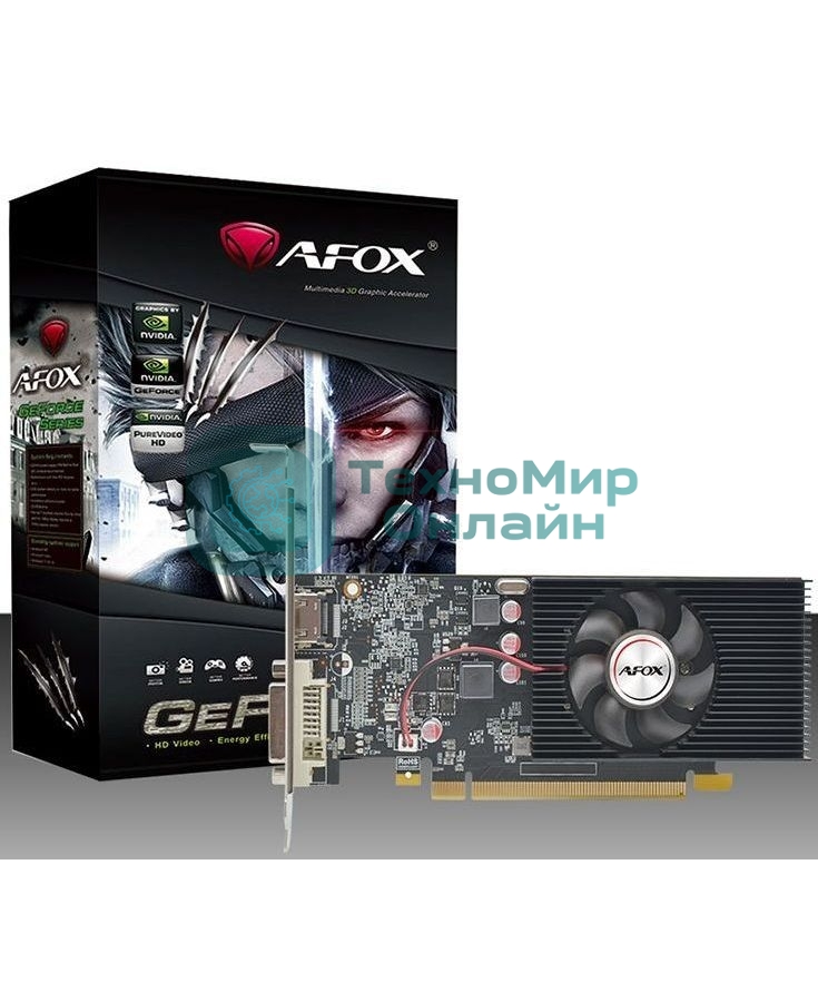 Видеокарта Afox Nvidia GeForce GT1030 4Gb DDR4 64Bit DVI HDMI LP Single Fan