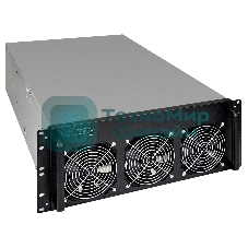 Корпус для майнинга ExeGate EX288960RUS Pro 8-650 без БП, 2*USB, 6*fan 120мм, места под: 8 видеокарт, 1 БП
