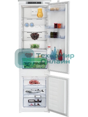 Встраиваемый холодильник Beko BCNA306E3S белый, 2 камеры, 215/69 л., морозилка снизу, No Frost