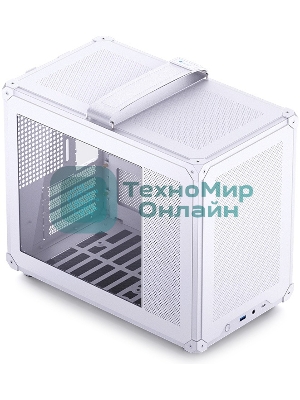 Компьютерный корпус без блока питания JONSBO C6 MAX Handle, Mini-Tower, TG, no fan, 1xUSB-A 3.0 + 1xUSB-C 3.1, mATX, mITX белый