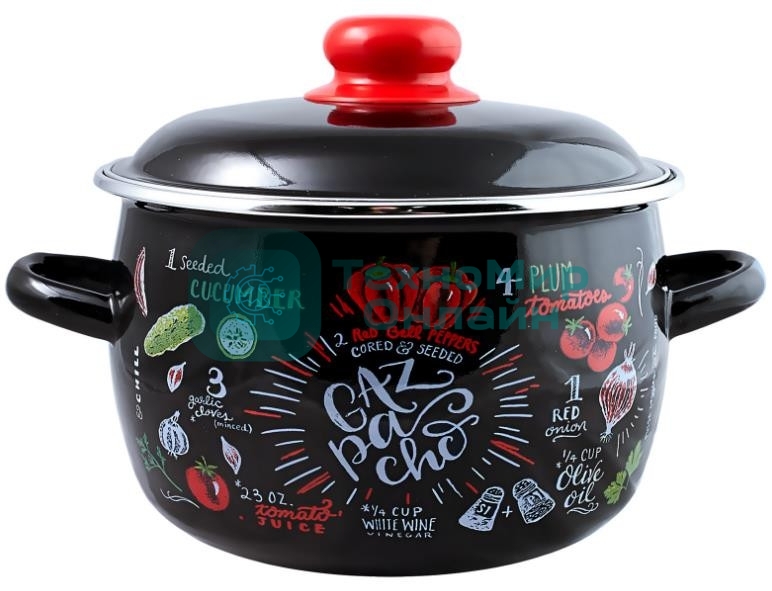Кастрюля Appetite 1RC181M Gazpacho сферическая эмалированная 3 л