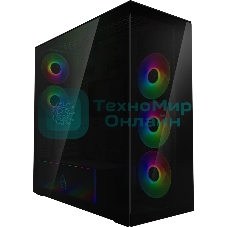 Корпус Arctic Xtender, Midi-Tower, чёрный, 3 x 140 мм, 2 x 120 мм