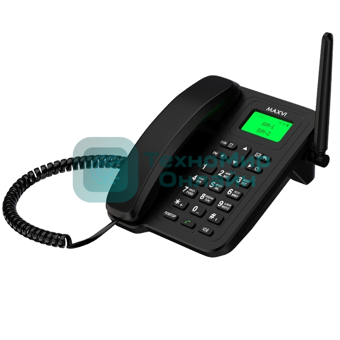 Телефон проводной Maxvi RT-01 черный