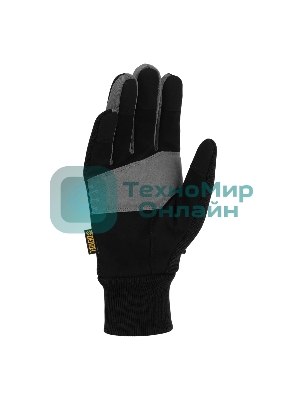 Перчатки универсальные Denzel двойные, работа с сенсорным экраном, вязаная манжета, размер 8