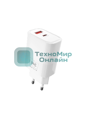 Сетевое зарядное устройство MORE CHOICE (4620202555595) NC82 1USB+1Type-C 3.0A PD 35W+QC3.0, белый
