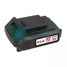 Профессиональный аккумулятор Li-ion 18 В/2,0 А·ч Klpro KLA1820 (18 В/2,0 А·ч) подходит для любого инструмента 18В Klpro