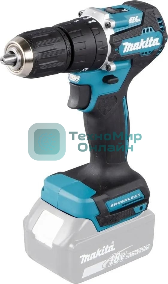 Дрель-шуруповерт Makita DHP487Z, 18 В, 0 Ач, 40 Нм, бесщеточный, ударный