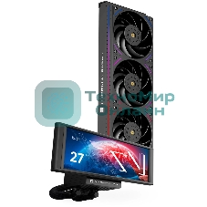 Водяное охлаждение для процессора Thermalright Trofeo Vision 360 (360mm, LED, Black, ARGB/Fans: 3x120mm, 69CFM, 27dBA, 2150RPM/Pump height 102mm, 6400RPM, Rad thickness 27mm/S: 1700, 1200, 1851, 115X, 2011, 2066, AM5, AM4)