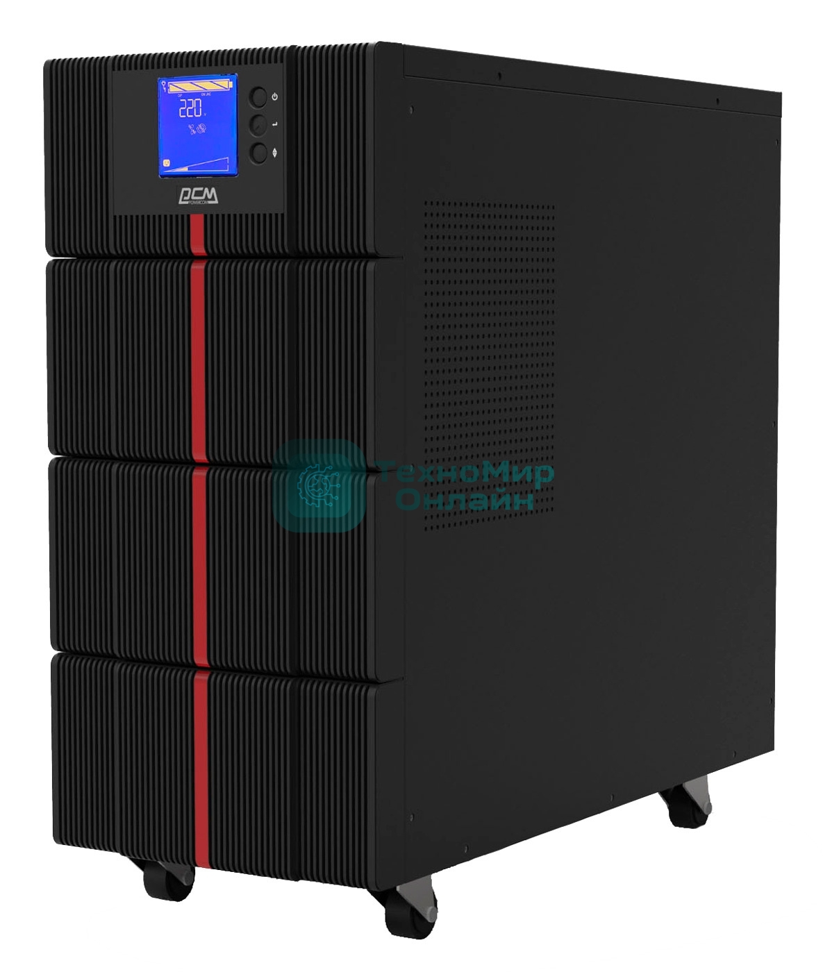 Источник бесперебойного питания Powercom MACAN, On-Line, 6000VA/6000W, Tower, IEC, LCD, Serial+USB, SmartSlot, подкл. доп. батарей
