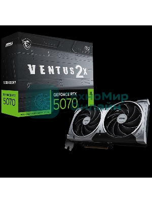Видеокарта MSI RTX 5070 12G VENTUS 2X OC RTX 5070 PCI-E 5.0 GDDR7 2542/28000 HDMIx1 DPx3 HDCP Ret