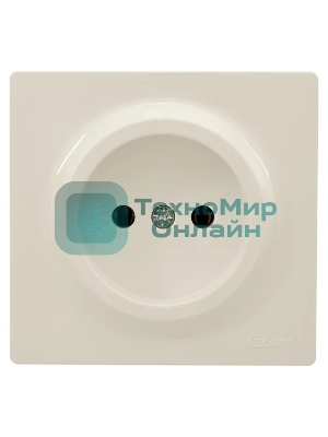 Розетка 1-м ОП LETO без заземл. ПБТ крем LEZARD 752-0300-121B