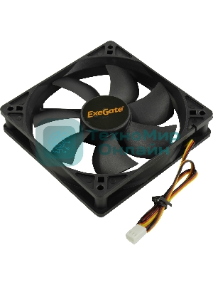 Вентилятор для корпуса ExeGate EX12025S3P черный, 120 мм, 1500 об/мин, 24 дБ, 3 pin