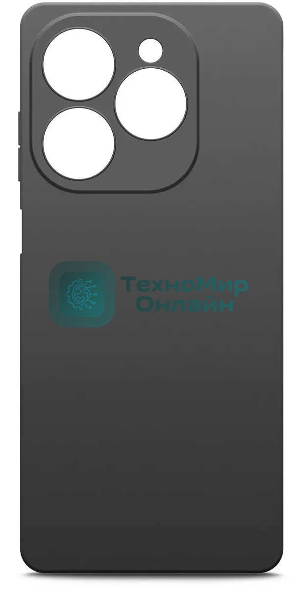 Чехол (клип-кейс) BoraSCO для Tecno Spark 20 Pro Silicone Case черный