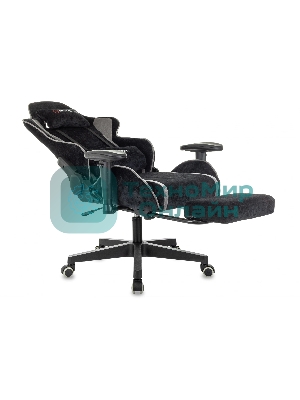 Кресло Zombie Drift/F черный/серый, экокожа, 120 кг, механизм качания, подставка для ног