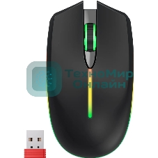 Мышь беспроводная Defender Fusion MM-283 черный, 3200 dpi, радиоканал, Bluetooth, USB, кнопки - 4