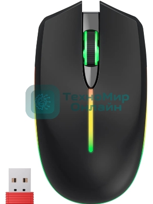 Мышь беспроводная Defender Fusion MM-283 черный, 3200 dpi, радиоканал, Bluetooth, USB, кнопки - 4