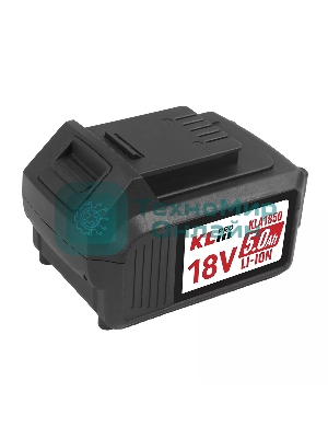 Профессиональная аккумуляторная батарея Klpro KLA1850 (18В, Li-ion, 5.0А·ч)