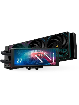 Водяное охлаждение для процессора Thermalright Trofeo Vision 360 (360mm, LED, Black, ARGB/Fans: 3x120mm, 69CFM, 27dBA, 2150RPM/Pump height 102mm, 6400RPM, Rad thickness 27mm/S: 1700, 1200, 1851, 115X, 2011, 2066, AM5, AM4)