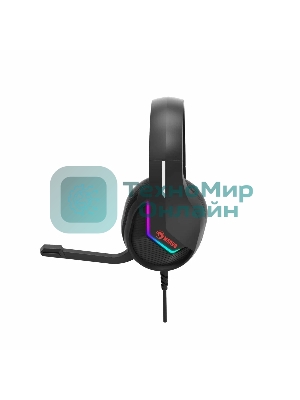 Гарнитура Marvo H8618 Tactic 40 чёрный, проводная, USB, микрофон с шумоподавлением, RGB-подсветка
