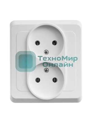 Розетка 2-м СП Этюд 16А IP20 без заземл. бел. SchE PC16-005B