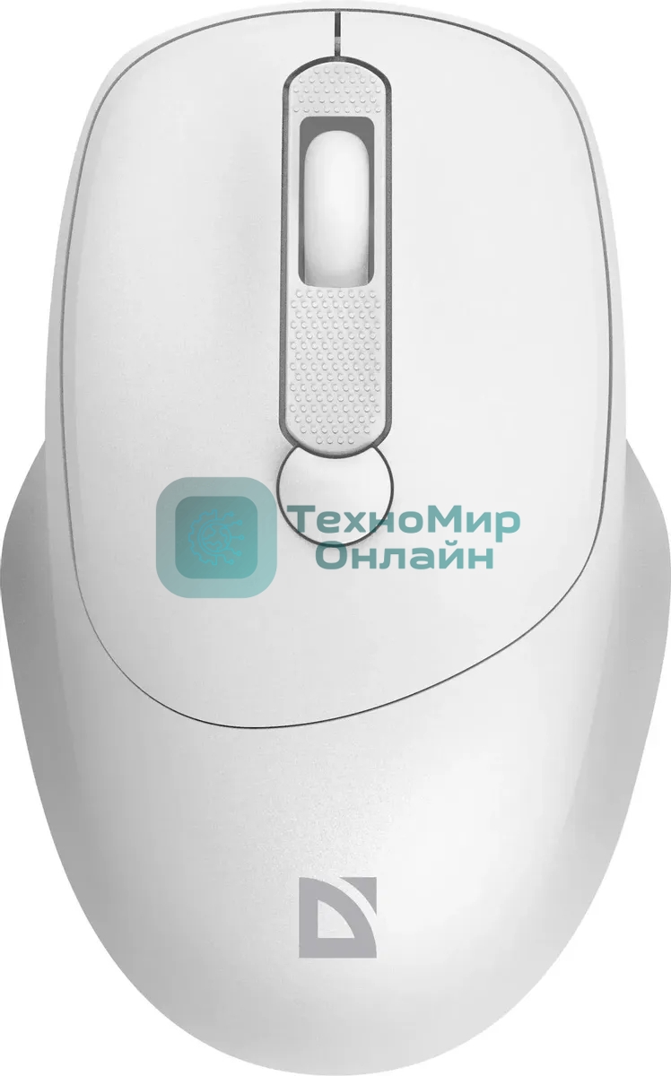 Мышь беспроводная Defender Feam MM-296 белый, 1600 dpi, радиоканал, USB, кнопки - 4
