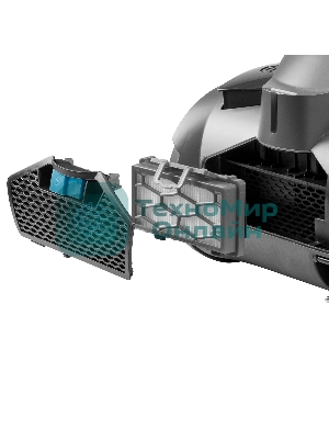 Пылесос Galaxy Line GL 6224 серый/голубой, 300/2400 Вт, уборка сухая, пылесборник контейнер 2 л