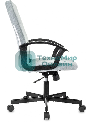 Кресло Бюрократ Triest Fabric серо-голубой, ткань