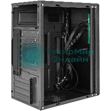 Компьютерный корпус Minitower ExeGate BAA-408-UNS450 (mATX, БП UNS450 с вент. 12см, 2хUSB, HD Audio, черный)