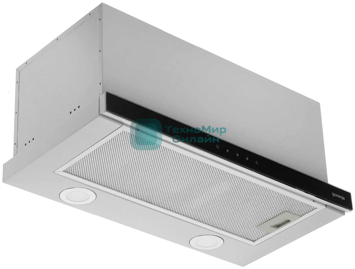 Вытяжка встраиваемая Gorenje TH60E8SGb серебристый управление: кнопочное (1 мотор)