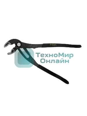 Клещи переставные Denzel кнопочный механизм, обливные рукоятки, 250 мм