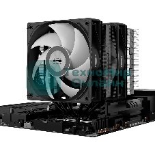 Кулер для процессора/CPU Cooler PCCooler RT620 ARGB BK (250W, 4-pin PWM, 157мм, Al/Cu, 6x6мм, 2x120мм, 73.32CFM, 34.9dBA, 2200RPM, S: 1851/1700/1200/115X, AM5/AM4, черный)