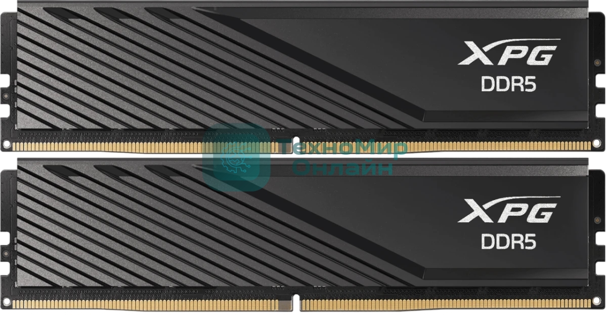 Оперативная память ADATA Lancer Blade, DDR5, 64GB (2x32GB), 5600 MHz, CL46, с радиатором, черный