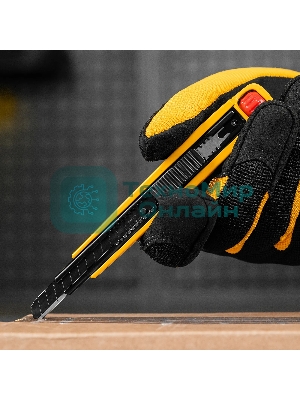 Нож Denzel 9 мм, сменное лезвие, SK4, алюминиевый корпус, торцевой зажим