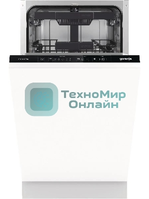 Встраиваемая посудомоечная машина Gorenje GV561D10, узкая, ширина 44.8см, полновстраиваемая, загрузка 11 комплектов