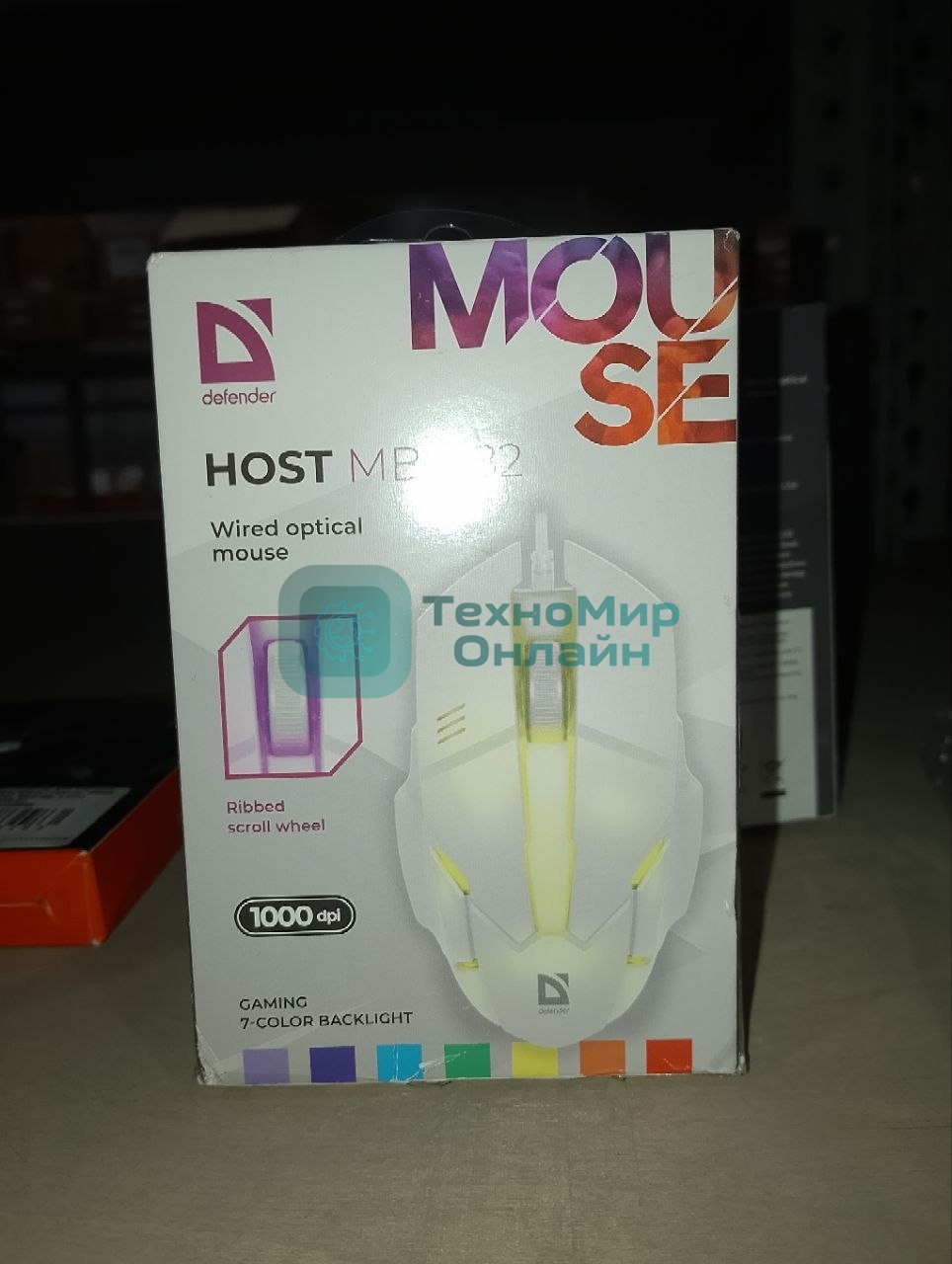 (Поврежденная упаковка) Мышь проводная DEFENDER Host MB-982 белый (USB, 1000dpi, 3but) (52983)