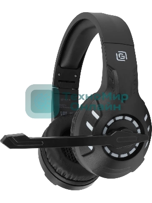 Гарнитура беспроводная/проводная с микрофоном Оклик HS-L420G черный накладные BT оголовье (1939799)