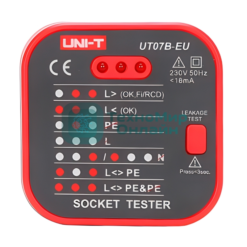 Тестер розеток UNI-T UT07B-EU 