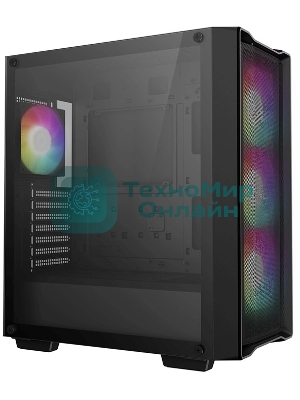 Компьютерный корпус Deepcool CC560 MESH V2 черный без БП ATX 4x120мм 5x140мм 2xUSB 3.0 audio bott PSU