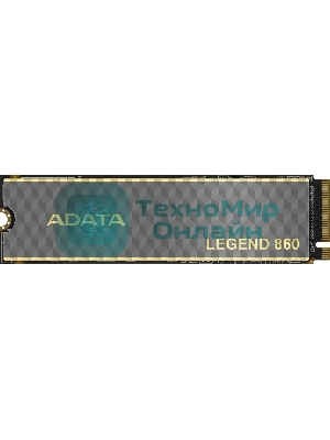 Накопитель SSD ADATA LEGEND 860, 1Tb, PCIe 4.0 x4, 2280, NVMe, R/W 6000/4000, с радиатором